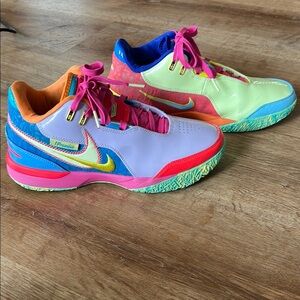 Colorful Nike Sneakers with Pink Laces